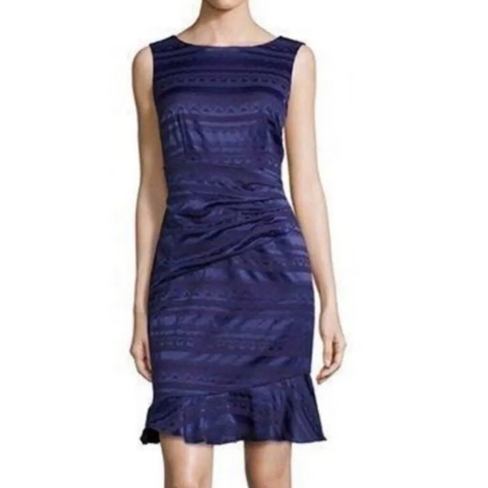 NYDJ Layla Blue Jacquard Dress - Picture 2 of 8